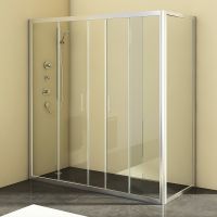 Угловая душевая кабина Kolpa-San SQ LINE TV4D/S + SQ LINE TS 140х90 см схема 1