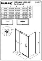 Большая душевая кабина Kolpa-San VIRGO TK 140х80 см схема 2 Большая душевая кабина Kolpa-San VIRGO TK 140х80 см схема 2