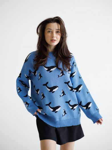Свитер с китами