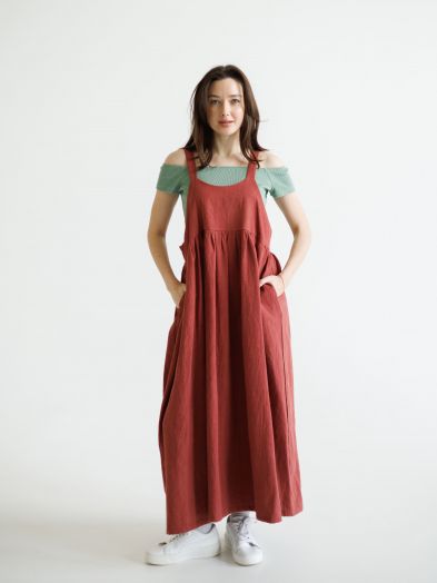 Сарафан Ortica из крапивы терракот