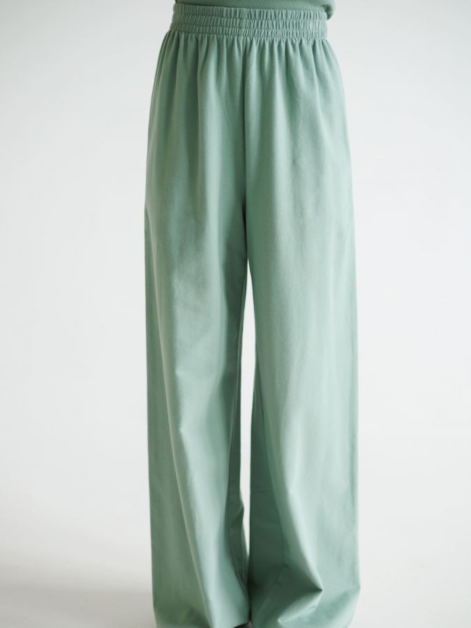 Брюки оверсайз полынь