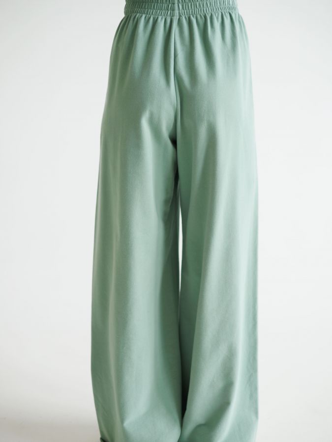 Брюки оверсайз полынь