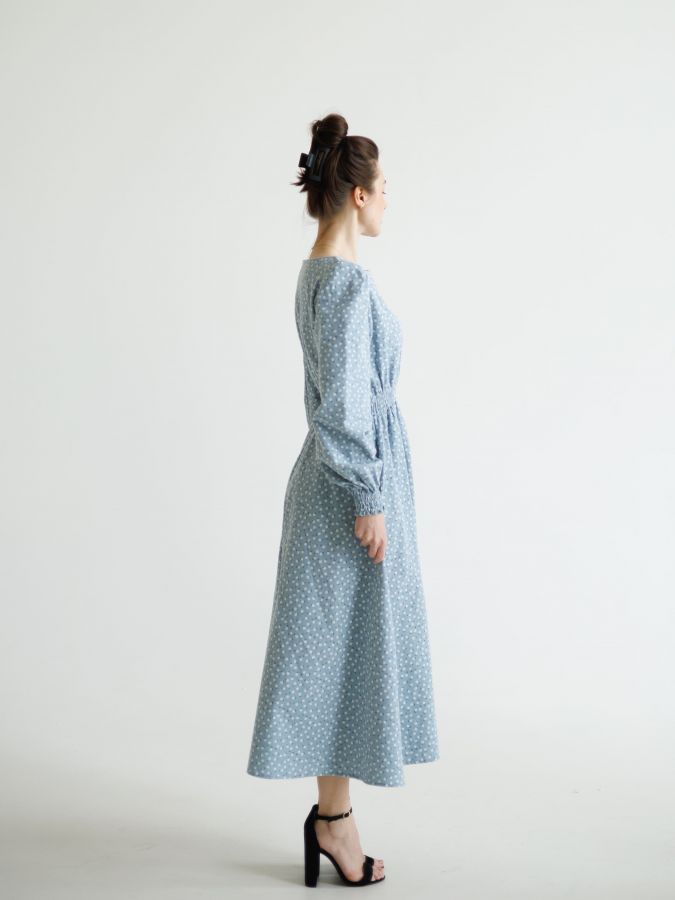 Платье Azzurro с ромашками