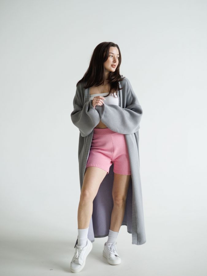 Кардиган двухсторонний длинный