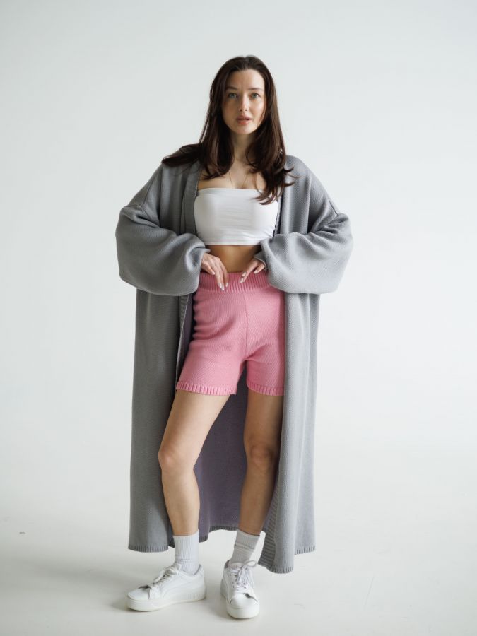 Кардиган двухсторонний длинный