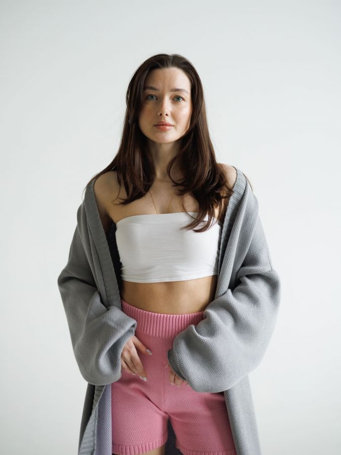 Кардиган двухсторонний длинный