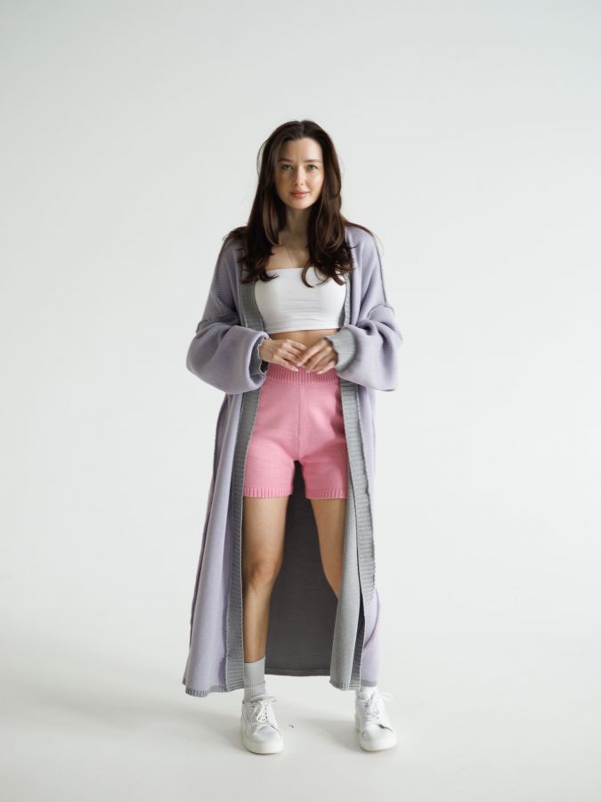 Кардиган двухсторонний длинный