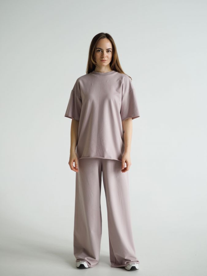 Брюки оверсайз в цвете туман