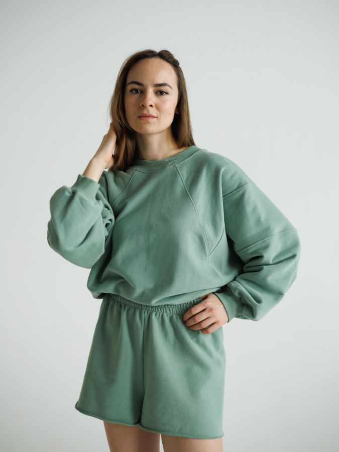 Свитшот геометричный полынь