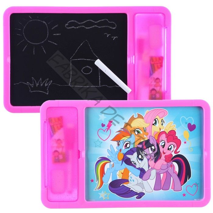Доска для рисования с маркером-стиралкой "Пони", My little pony розовый