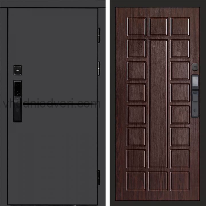 Входная дверь Termo-door ТРЕНД ГРАФИТ с электрозамком - Престиж Венге