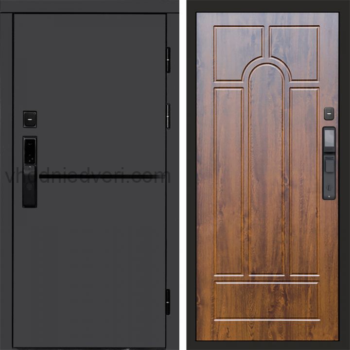 Входная дверь Termo-door ТРЕНД ГРАФИТ с электрозамком - Арка Дуб