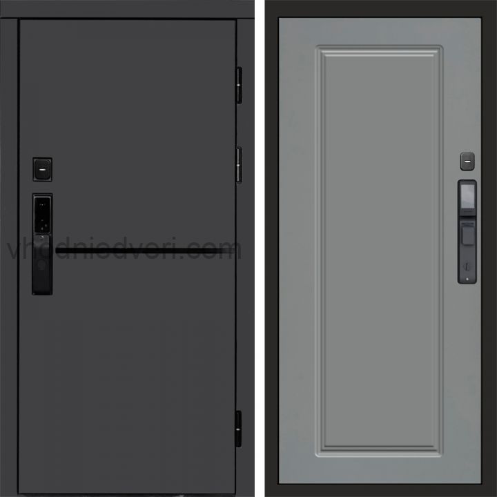 Входная дверь Termo-door ТРЕНД ГРАФИТ с электрозамком - Гранд Грей софт