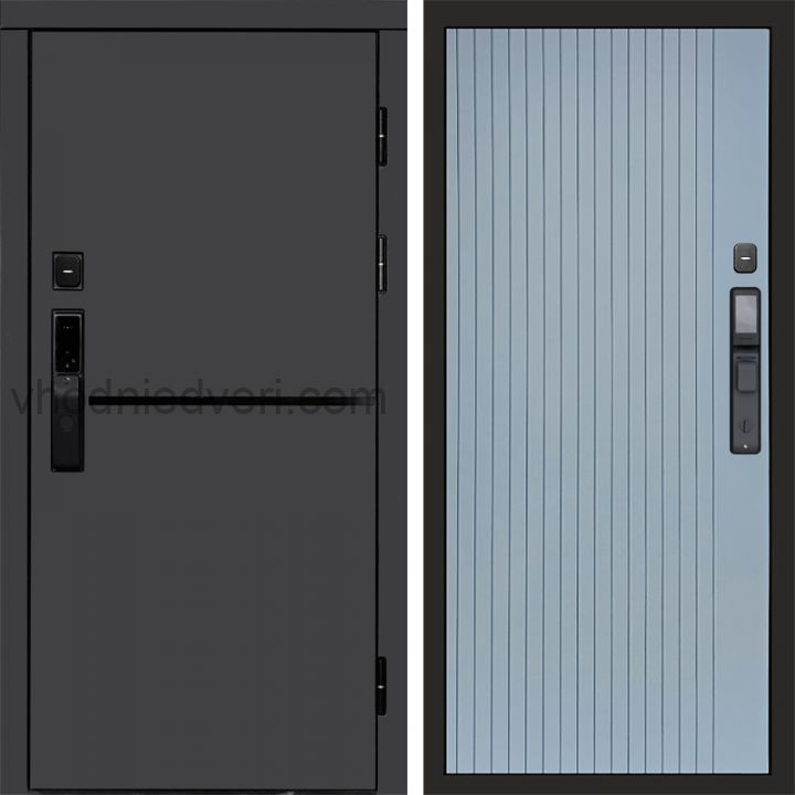 Входная дверь Termo-door ТРЕНД ГРАФИТ с электрозамком - Flat Грей софт