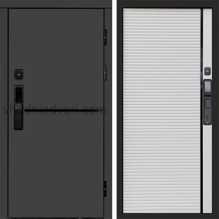 Входная дверь Termo-door ТРЕНД ГРАФИТ с электрозамком - Porte white