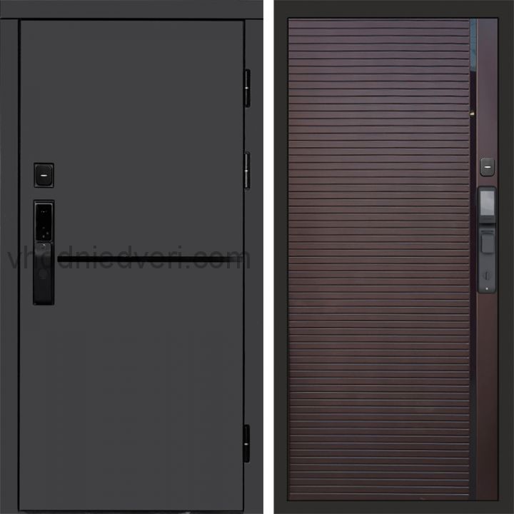 Входная дверь Termo-door ТРЕНД ГРАФИТ с электрозамком - Porte Шоколад
