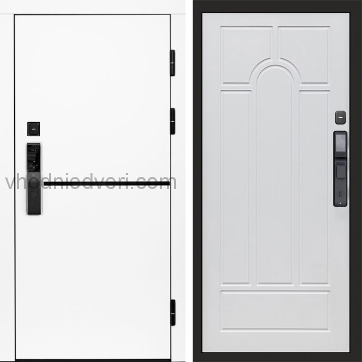 Входная дверь Termo-door ТРЕНД WHITE с электрозамком - Арка Белое дерево