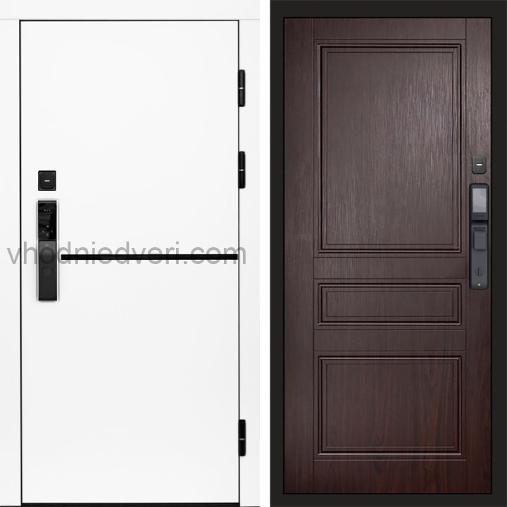 Входная дверь Termo-door ТРЕНД WHITE с электрозамком - Класскика Венге