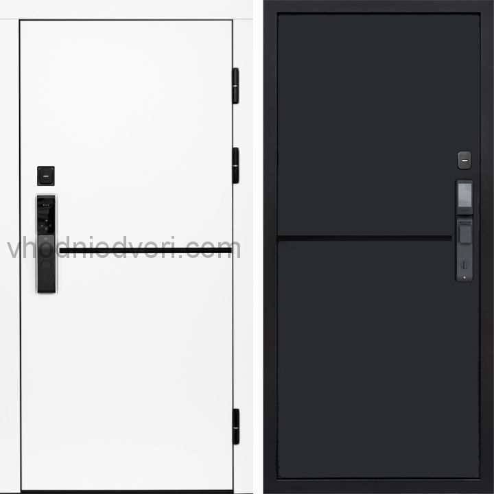 Входная дверь Termo-door ТРЕНД WHITE с электрозамком - Нео Black