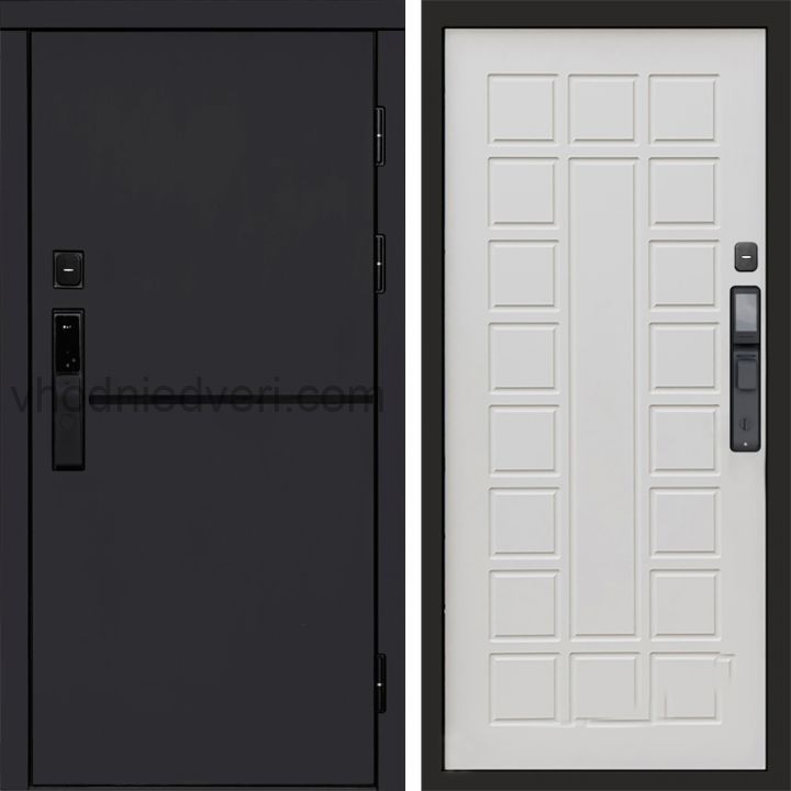 Входная дверь Termo-door ТРЕНД BLACK с электрозамком - Престиж Бежевый матовый