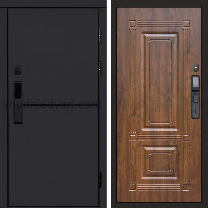 Входная дверь Termo-door ТРЕНД BLACK с электрозамком - Мадрид Дуб