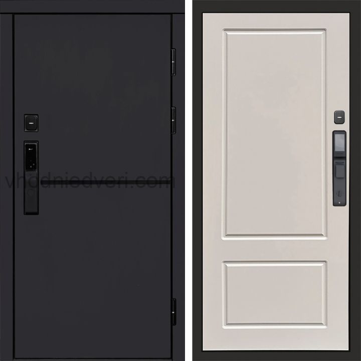 Входная дверь Termo-door ТРЕНД BLACK с электрозамком - Марсель Слоновая кость