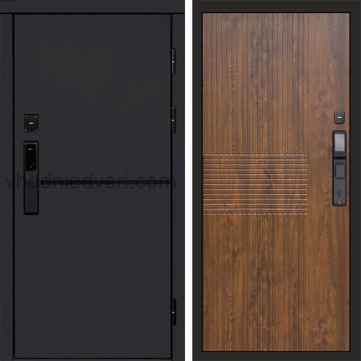 Входная дверь Termo-door ТРЕНД BLACK с электрозамком - Мастино Дуб