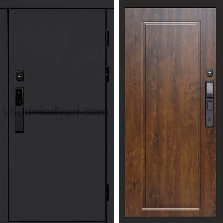 Входная дверь Termo-door ТРЕНД BLACK с электрозамком - Гранд Дуб