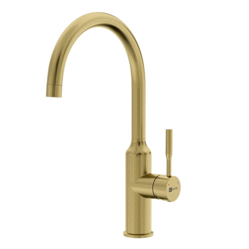 Смеситель для кухни Lemark Expert LM5079LGN с поворотным изливом, светлое золото нано