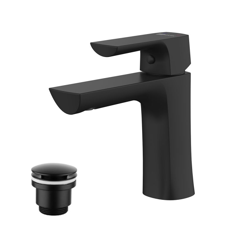 Смеситель Lemark Ursus LM7206BL для раковины монолитный, черный