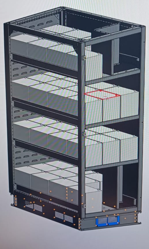 Батарейный шкаф 600×840×1400 мм IP31 – металлический, напольный, защитный