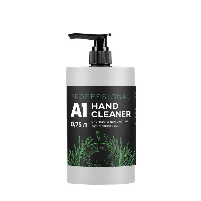 A1 HAND CLEANER Эко-паста для очистки рук с дозатором, объем 0,75л.