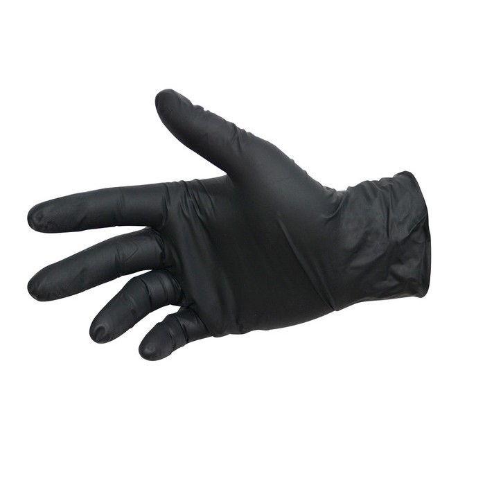 Интерколор Перчатки нитриловые черные, 60 мкм, размер L (упаковка -100шт.)