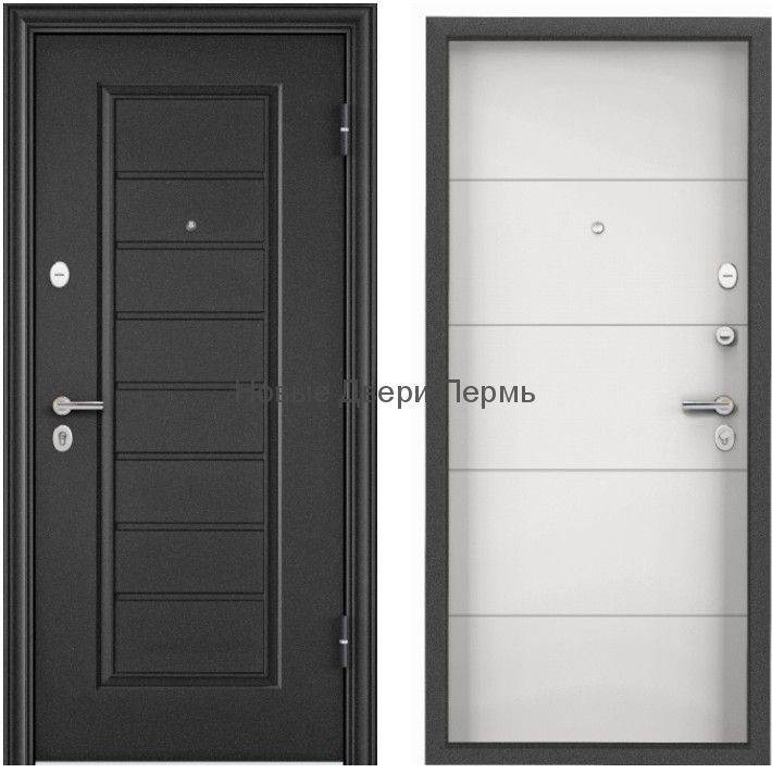DELTA 100 Темно-серый букле графит, VDM-2, ПВХ Бетон известковый входная дверь