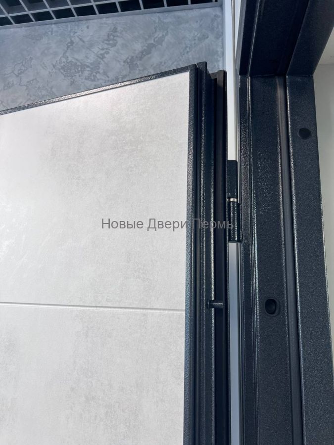 DELTA 100 Темно-серый букле графит, VDM-2, ПВХ Бетон известковый входная дверь