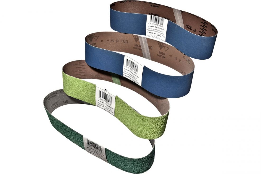 Abraform Набор лент шлифовальных для гриндера, 50х610 (набор Р36, Р40, Р180, Р320), в упаковке 4шт.