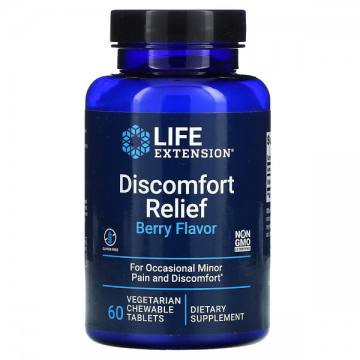Discomfort Relief (berry), средство для облегчения дискомфорта,  600 мг, 60 вегетарианских жевательных таблеток Life Extension