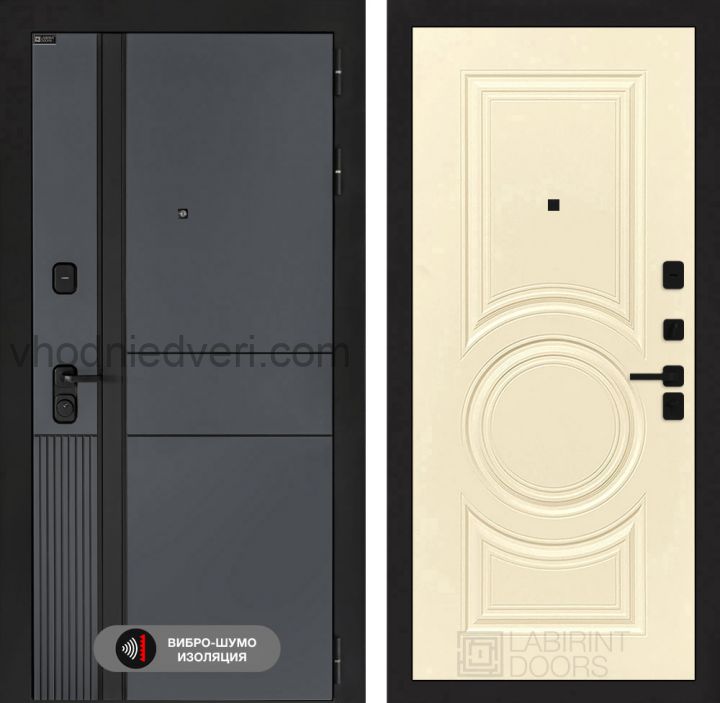 Входная дверь Лабиринт EVOLAB - 23 Шампань софт