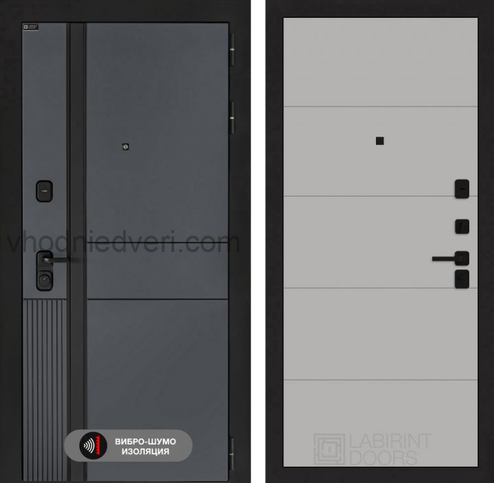 Входная дверь Лабиринт EVOLAB - 13 Грей софт