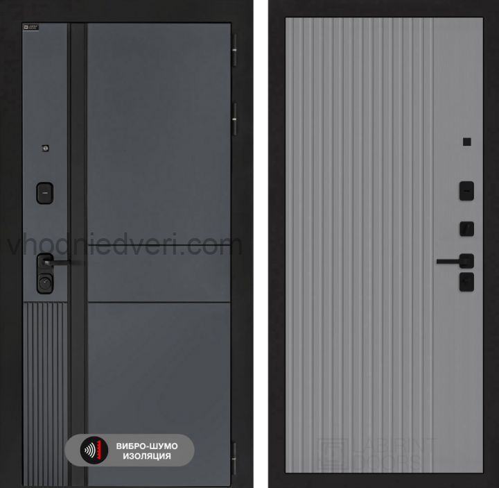 Входная дверь Лабиринт EVOLAB - 29 Серый софт рельеф