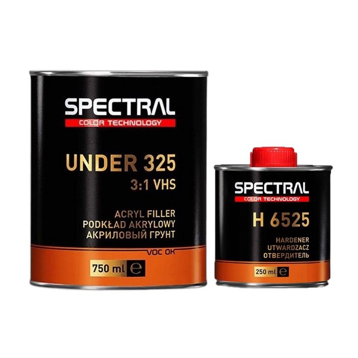 SPECTRAL UNDER 325 Грунт акриловый мокрый по мокрому P1 3:1 белый с отв H6525 0,75л+0,25л. комплект