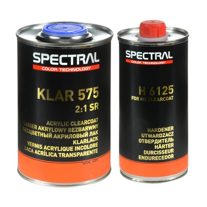 SPECTRAL KLAR 575 Лак акриловый MS SR 2+1 с отвердителем стандартным Н6125 1л. + 0,5л. комплект
