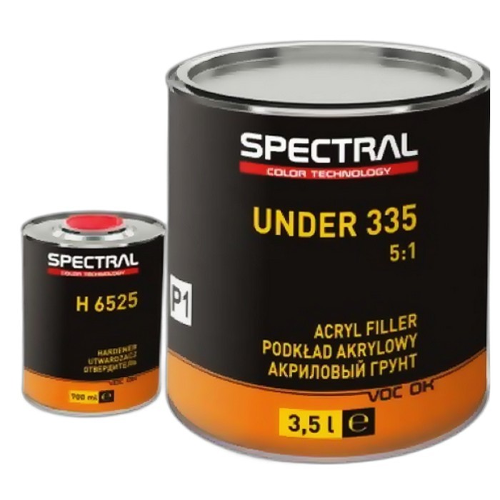 Spectral UNDER 335  Грунт акриловый MIX P5 черный с отвердителем Н6525 3,5л+0,7л. комплект
