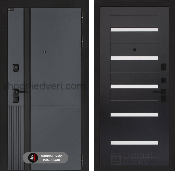 Входная дверь Лабиринт EVOLAB - 01 Венге, стекло белое