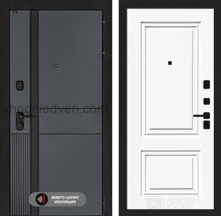 Входная дверь Лабиринт EVOLAB - 26 Эмаль белая