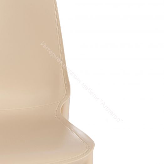 Стул GENIUS (mod 75) металл/пластик, бежевый/коричневые ножки