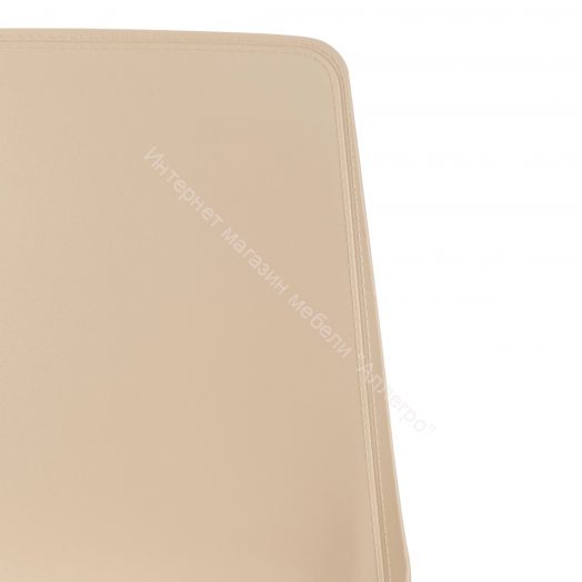 Стул GENIUS (mod 75) металл/пластик, бежевый/коричневые ножки