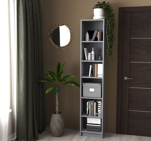 VARMA STAND Открытый стеллаж, серый, 39х198 см