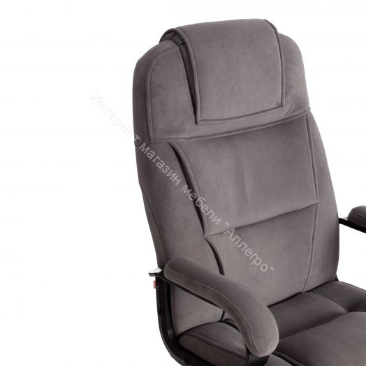 Кресло BERGAMO (хром) (22) флок, серый, 29