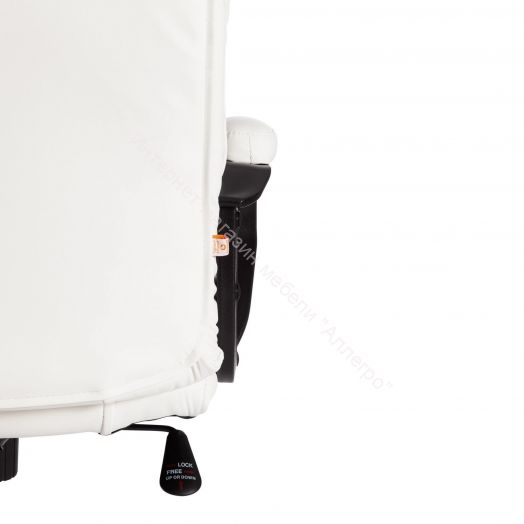 Кресло BERGAMO (хром) (22) кож/зам, белый, 36-01